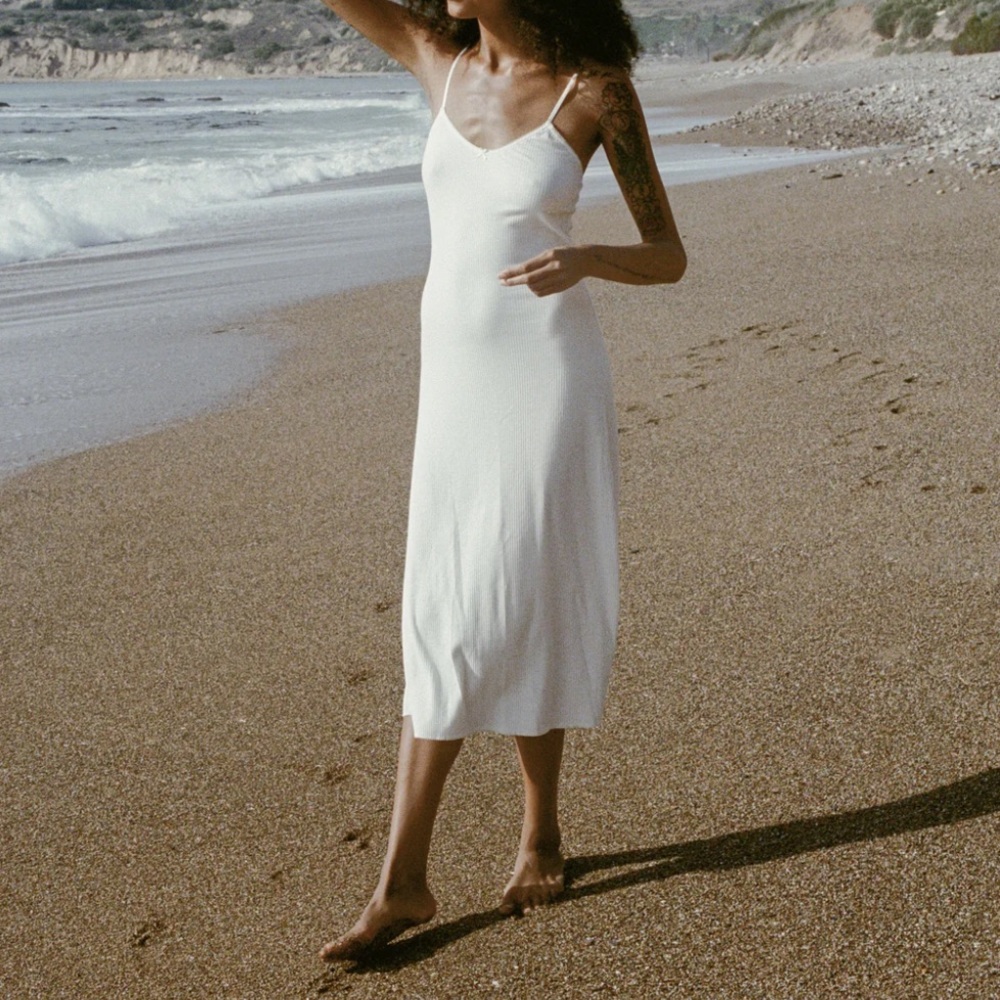Juem White Rafi Midi Dress